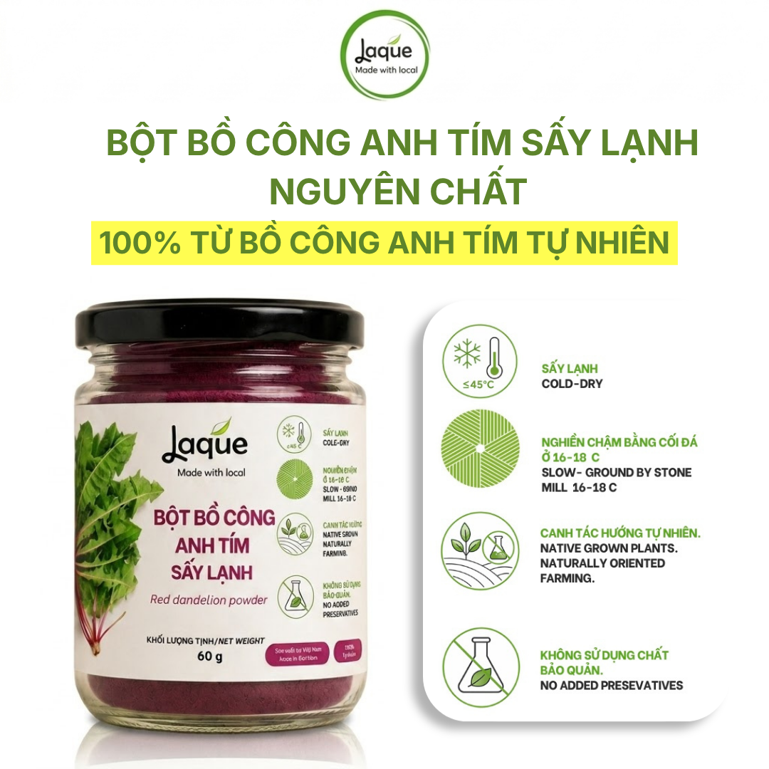 Bột bồ công anh tím sấy lạnh