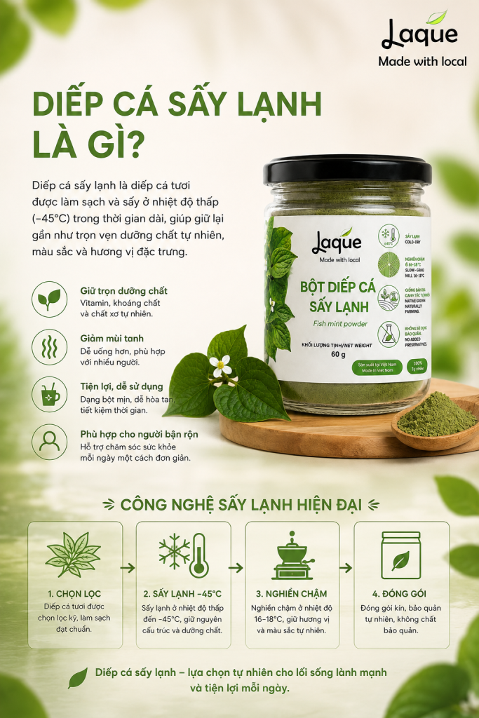 bột diếp cá sấy lạnh