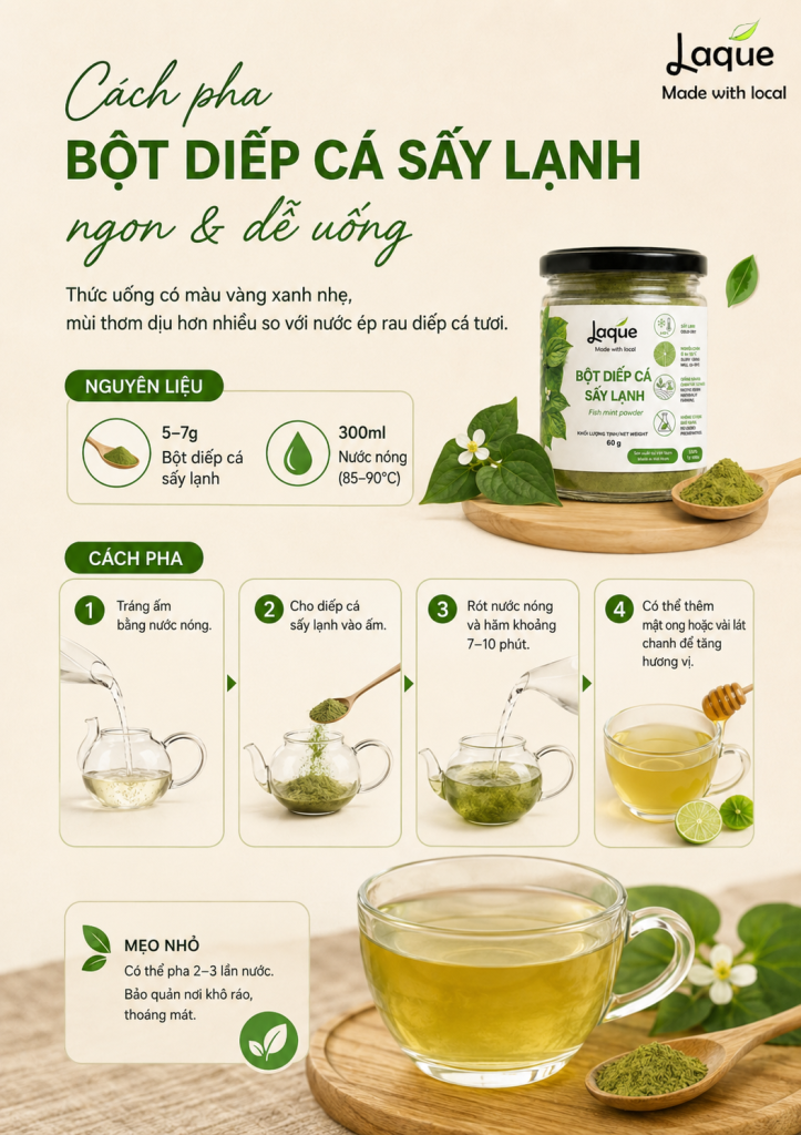 bột diếp cá sấy lạnh