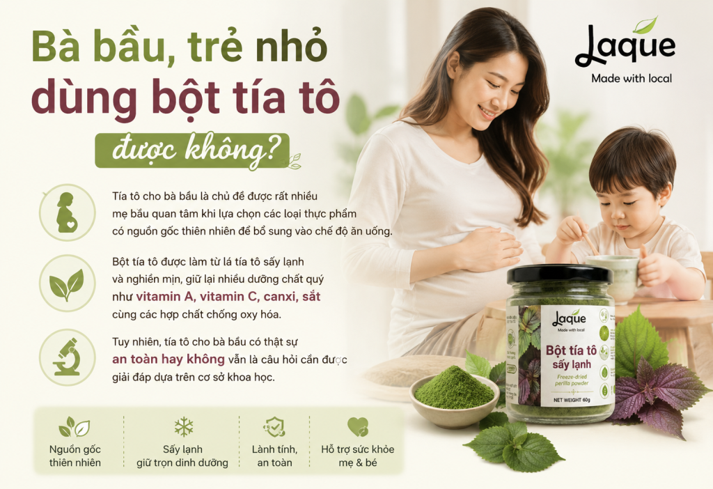bột tía tô cho bà bầu