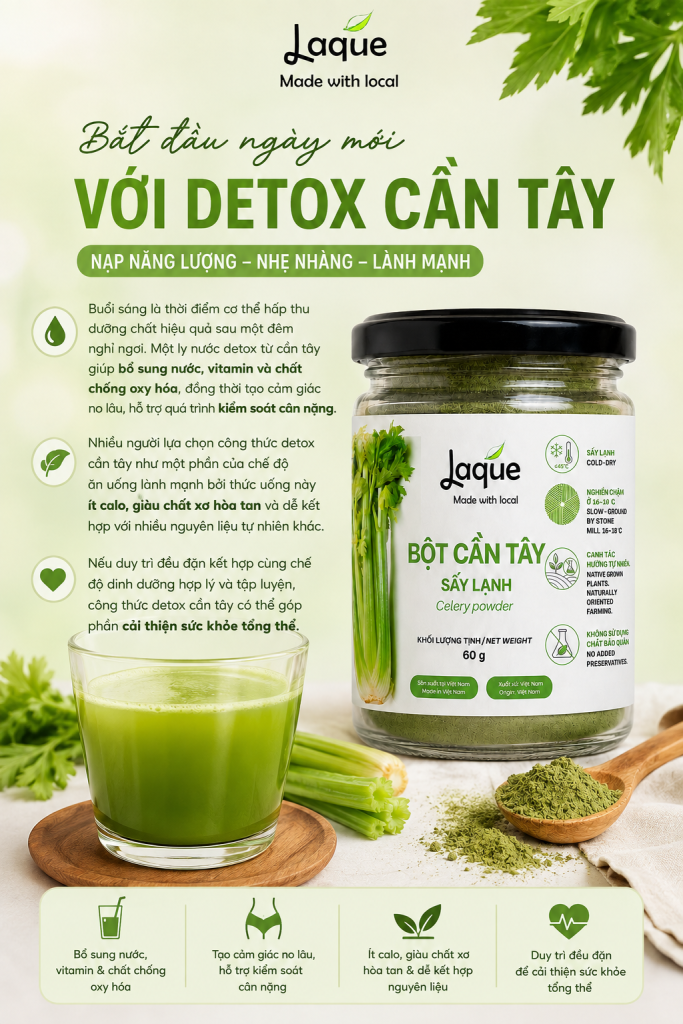 công thức detox cần tây